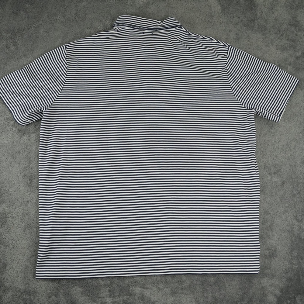 Polo Ralph Lauren Polo Shirt Men Large Blue White Striped Classic Fit Cotton - Picture 4 of 8